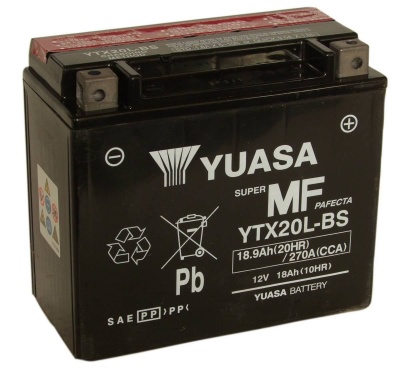 YTX20L-BS Yuasa 12V Motorcycle Battery