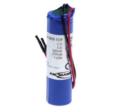 Ansmann Industrial 1S1P 3.7V 2600mAh Rechargeable Li-ion Battery Pack