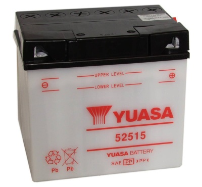 Yuasa 52515 12V Motorcycle Battery