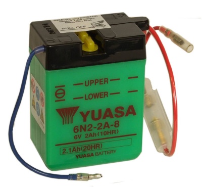 6N2-2A-8 6v Yuasa Motorcycle Battery