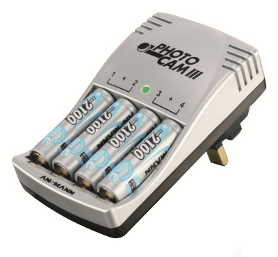 Ansmann Photocam III Battery Charger Inc 4 x AA