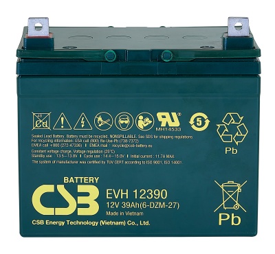 CSB EVH12390 12V 39Ah Sealed Lead Acid Battery