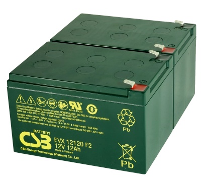 2 x CSB EVX12120 12V 12Ah Mobility Scooter Batteries