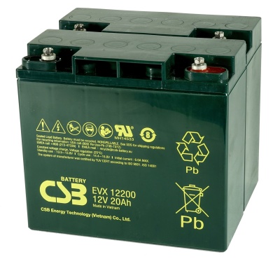 Pair of CSB EVX12200 12V 20Ah Mobility Scooter Batteries
