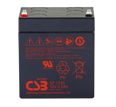 CSB GP1245 F1 12V 4.5Ah Lead Acid Battery