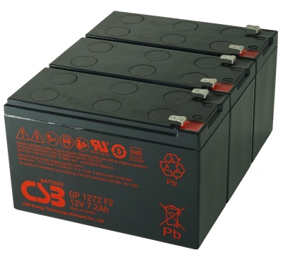 CSB GP1272 F2 Lead Acid Battery - Pack of 3