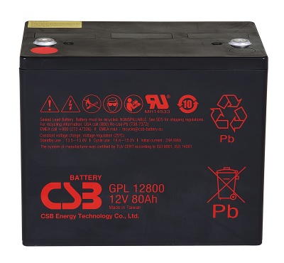 CSB GPL12800 12V 80Ah Lead Acid Battery