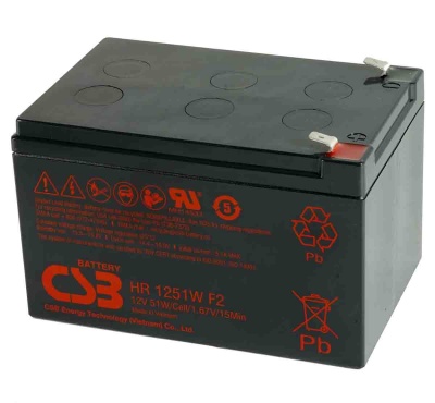 CSB HR1251W 12V 51W Sealed Lead Acid Battery