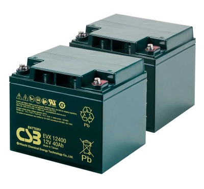 2 X CSB EVX12400 12V 40Ah Mobility Scooter Batteries