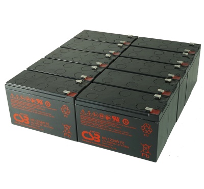 CSB HR1234WF2 VRLA Battery - Pack of 10 - For Liebert & Vertiv UPS