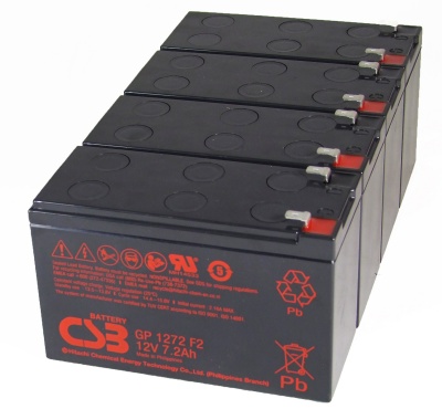 CSB GP1272F2 x 4 12V 7.2Ah Sealed Lead Acid Batteries
