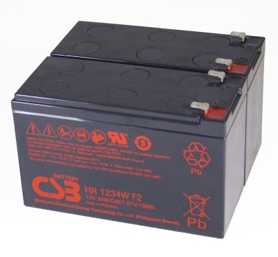 CSB HR1234W x 2 12V 8Ah Sealed Lead Acid Batteries