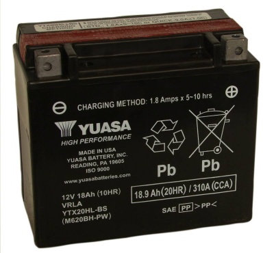 Yuasa YTX20HL-BS 12V Motorcycle Battery