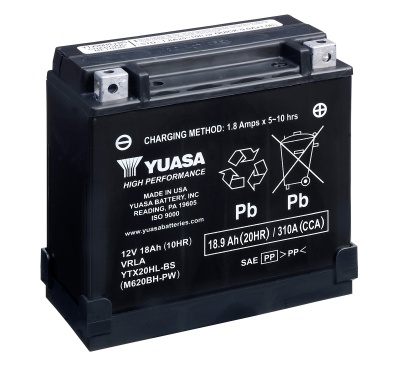 Yuasa YTX20HL-BS-PW Motorcycle Battery