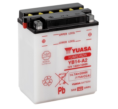 Yuasa YB14-A2 12V Motorcycle Battery