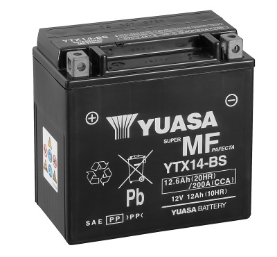 Yuasa YTX14-BS 12V Motorcycle Battery