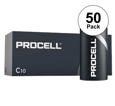 Duracell Procell MN1400 C Cell Bulk Box of 50 Batteries