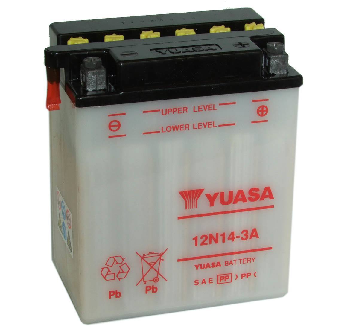 Yuasa 12N14-3A Motorcycle Battery