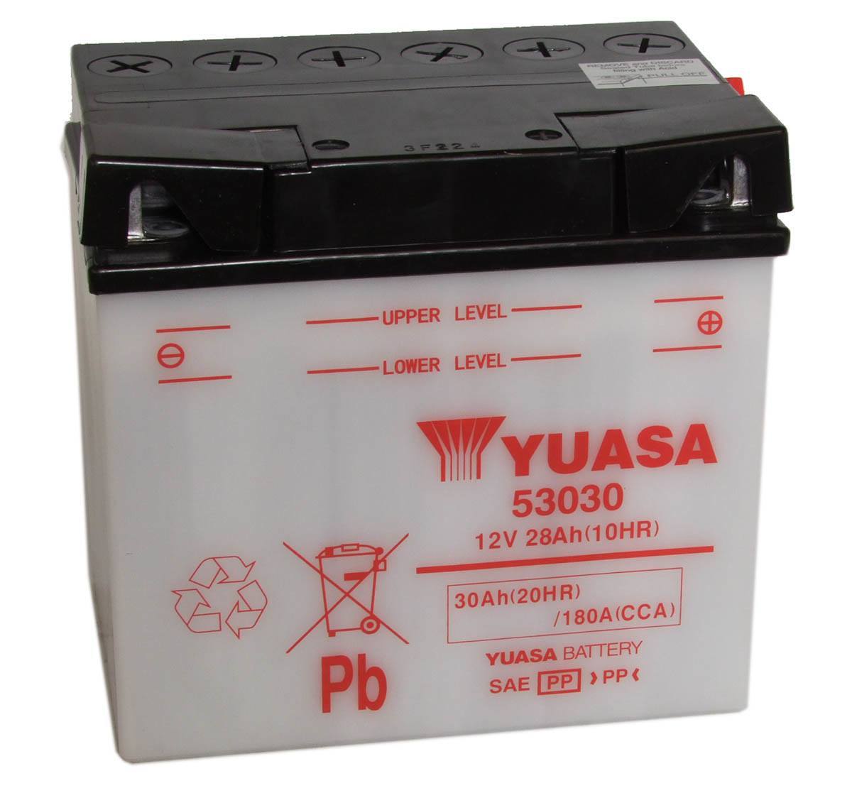 Yuasa 53030 12V Motorcycle Battery