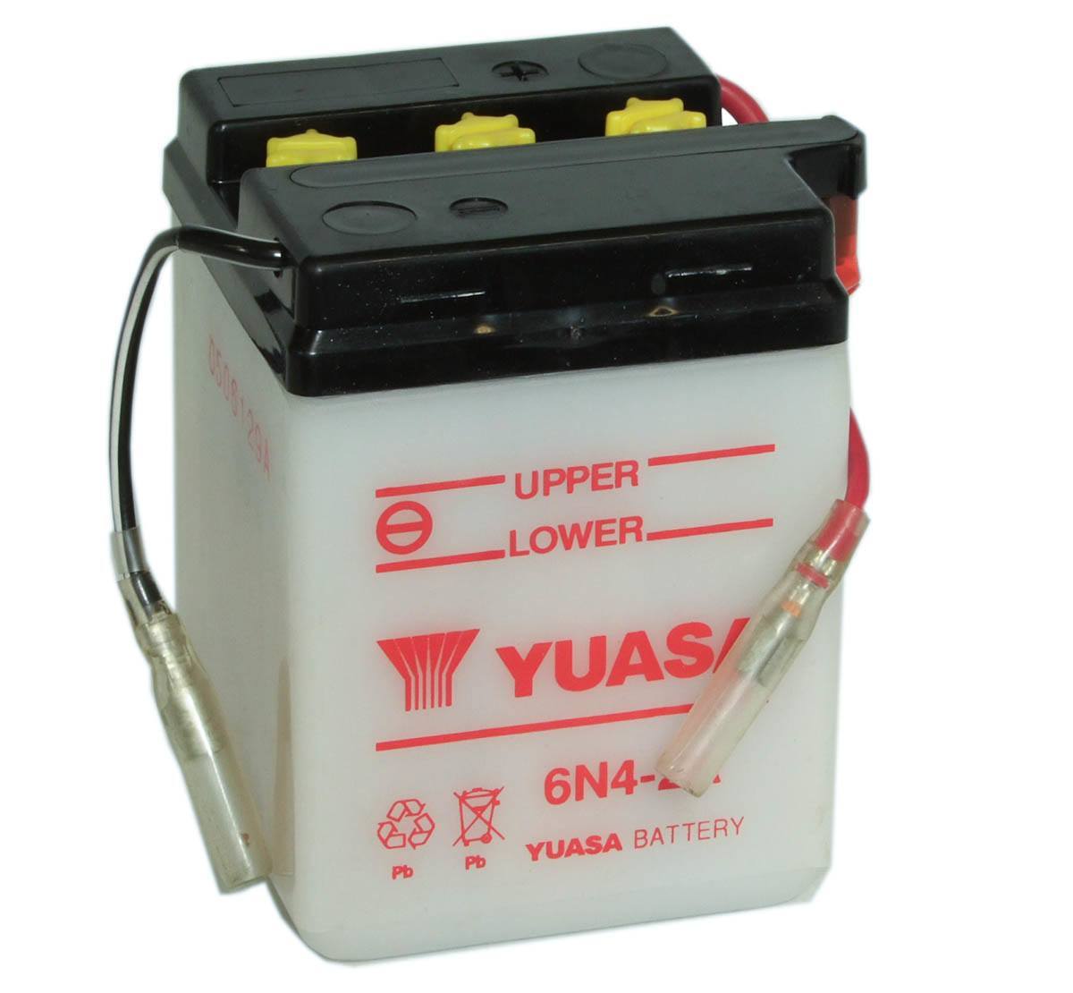 Motorrad Batterie Yuasa 6N4-2A-4 6V 4Ah für Yamaha LB-2M 50 Chappy (551)  1977 3 PS, 2,2 kw