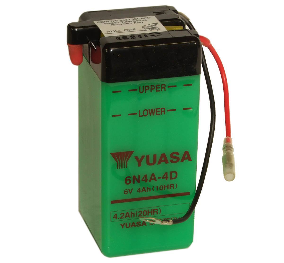 6N4A-4D Yuasa Motorcycle Battery