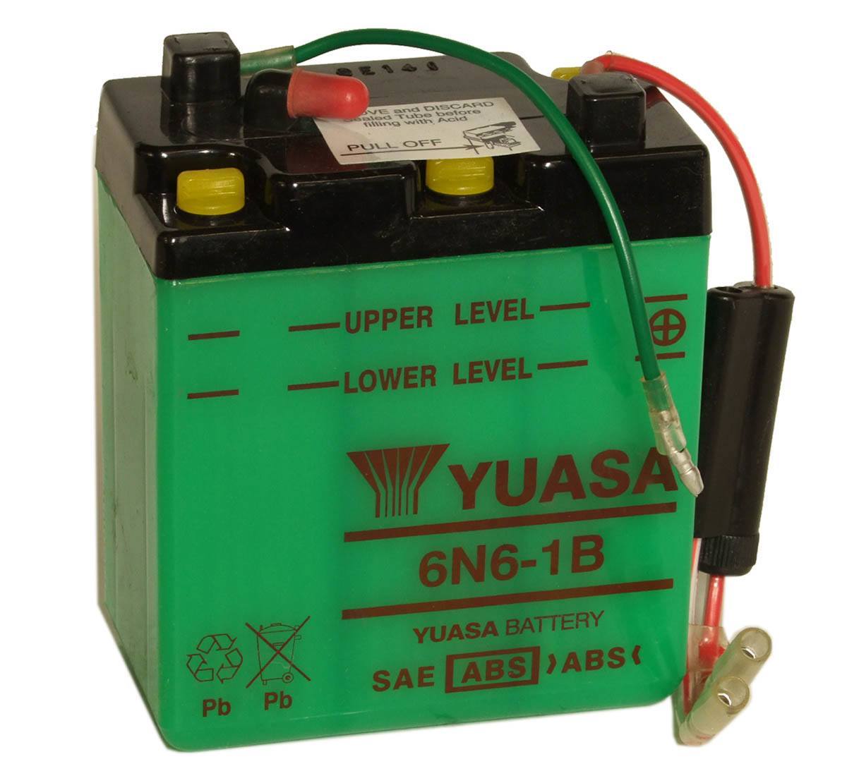 Yuasa 6N6-1B Motorcycle Battery