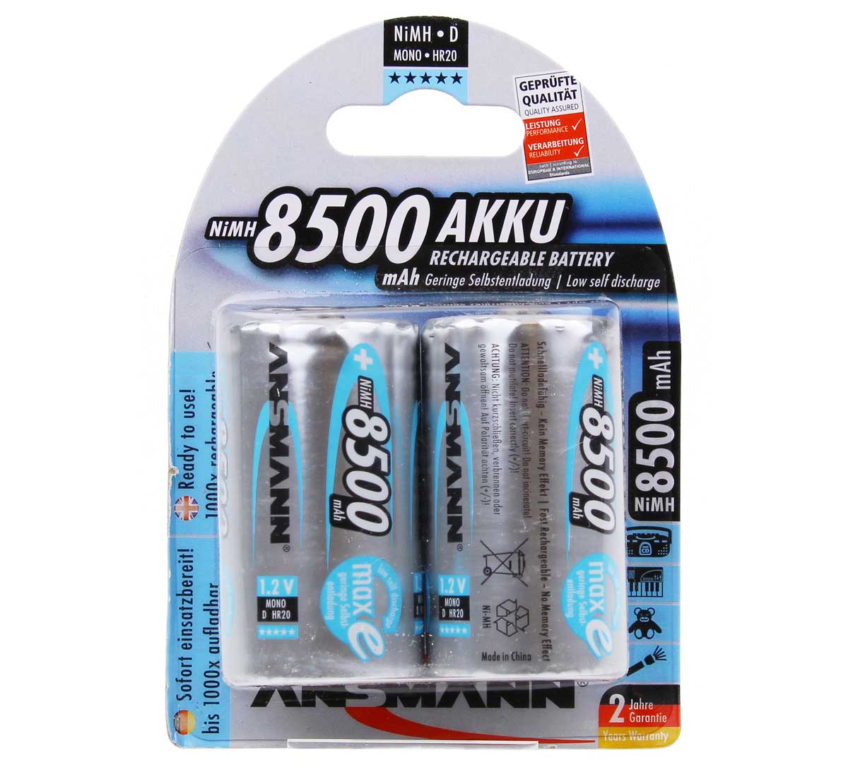 Ansmann D Rechargeable Batteries 8500mAh Pack 2