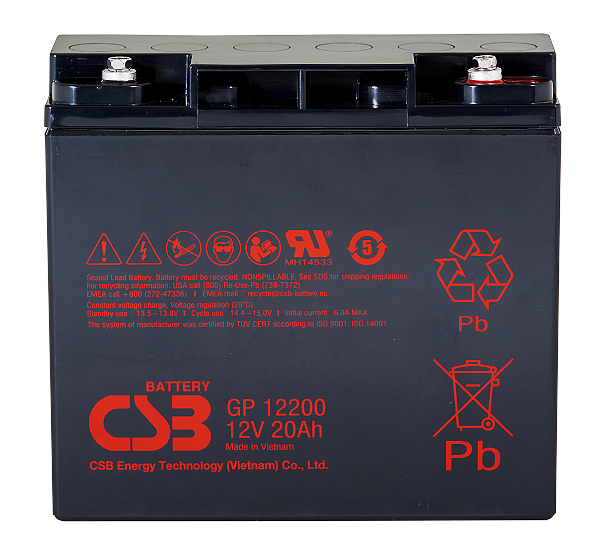 CSB GP12200 12V 20Ah Sealed Lead Acid Battery
