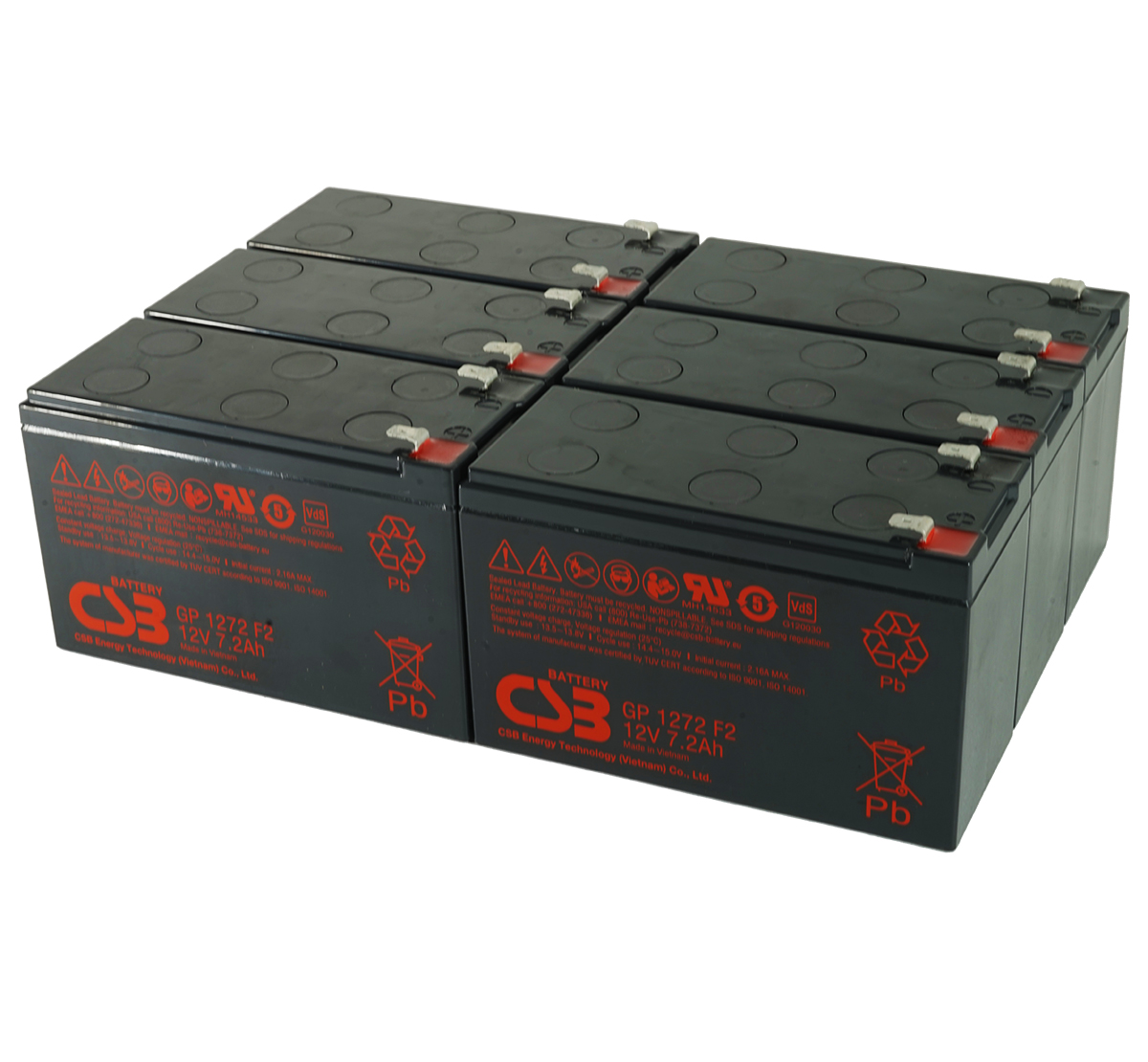 CSB GP1272 F2 VRLA Battery - Pack of 6 Batteries