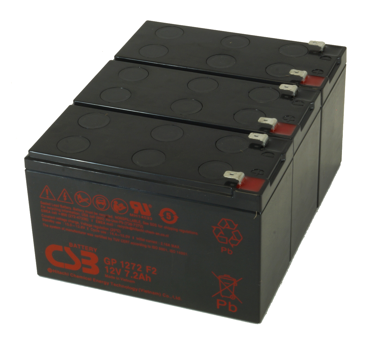 CSB GP1272 F2 Lead Acid Battery - Pack of 3