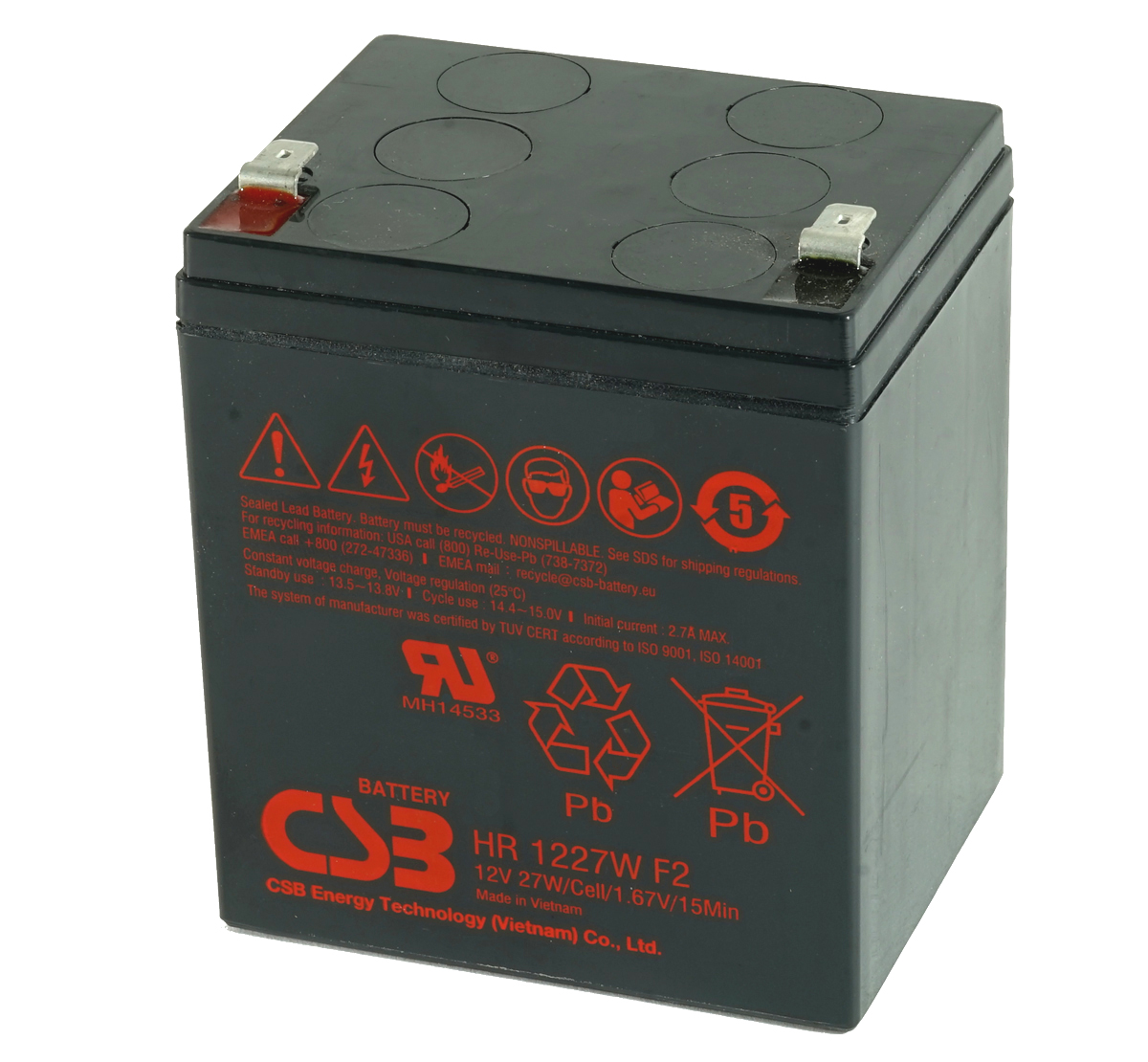 CSB HR1227W F2 12V Sealed Lead Acid Battery | MDS Battery