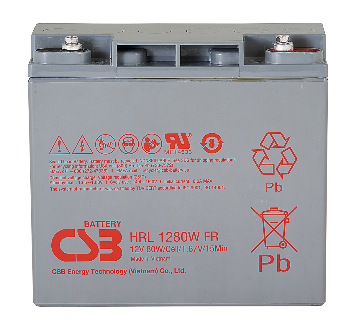 CSB HRL1280W 12V 80W Lead Acid Battery