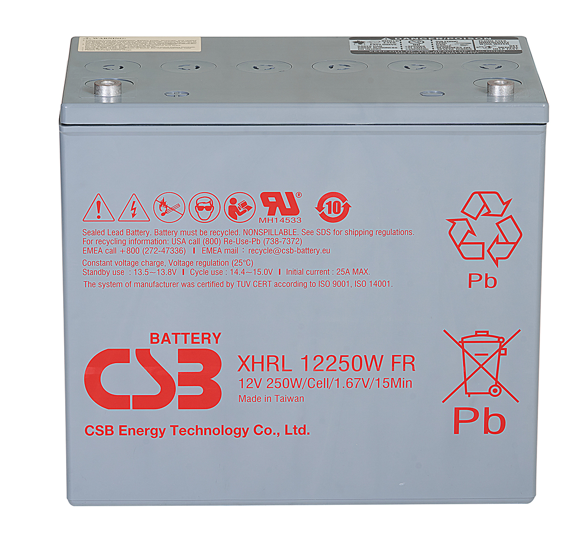 CSB XHRL12250W 250W Extreme High Rate Long Life Battery