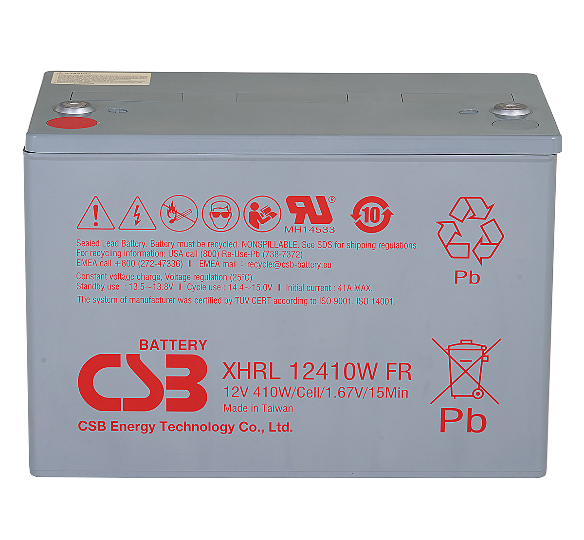 CSB XHRL12410W 410W Extreme High Rate Long Life Battery