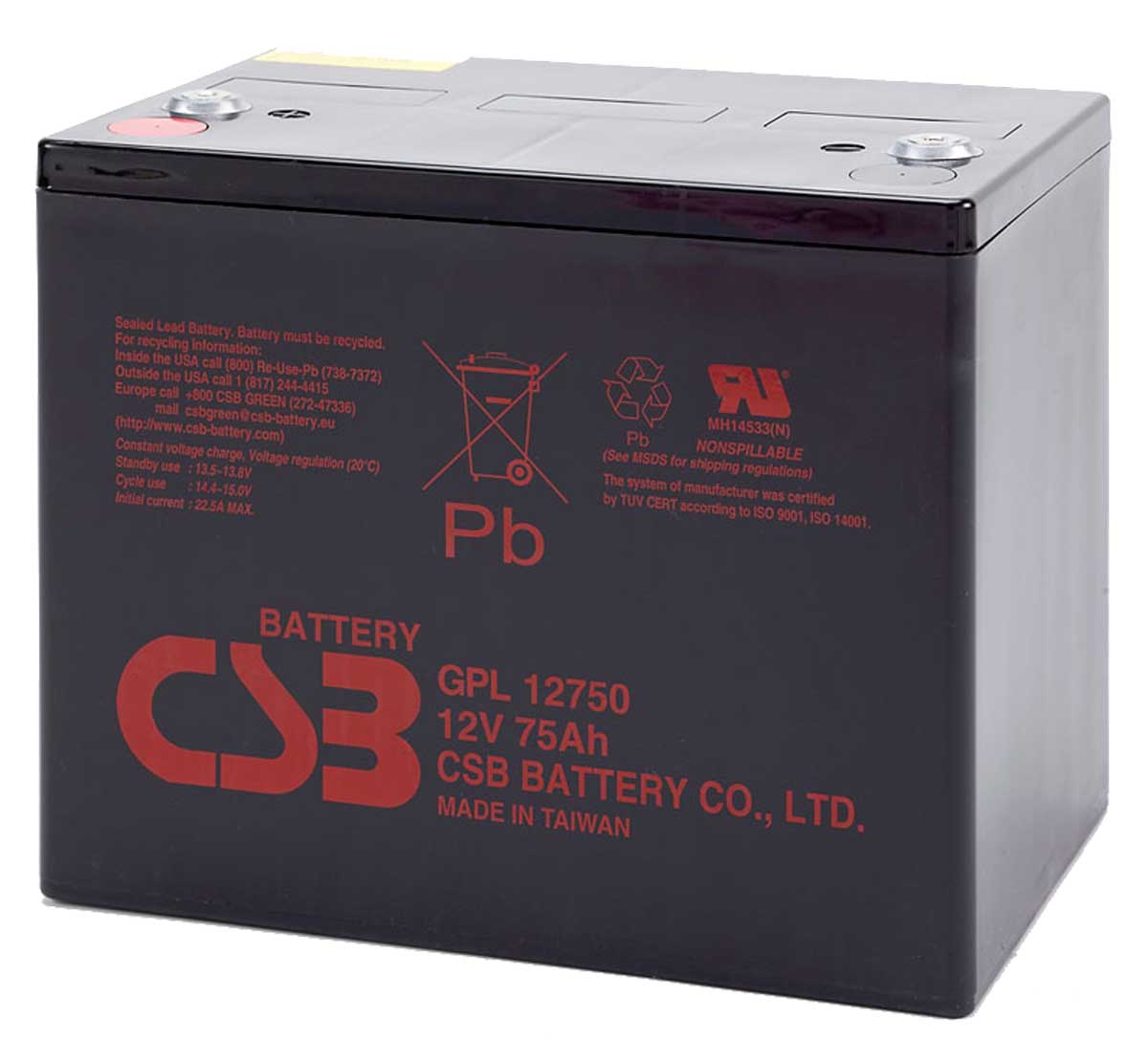 CSB GPL12750 Battery PRC1290X 1290S TC RBC14 MDS Battery