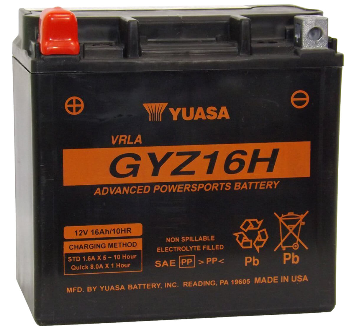 Yuasa GYZ16H Motorcycle Battery