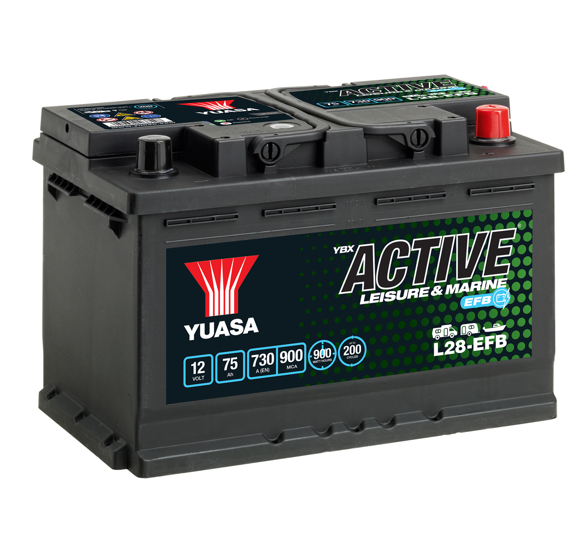 Yuasa YBX Active L28-EFB Leisure Battery