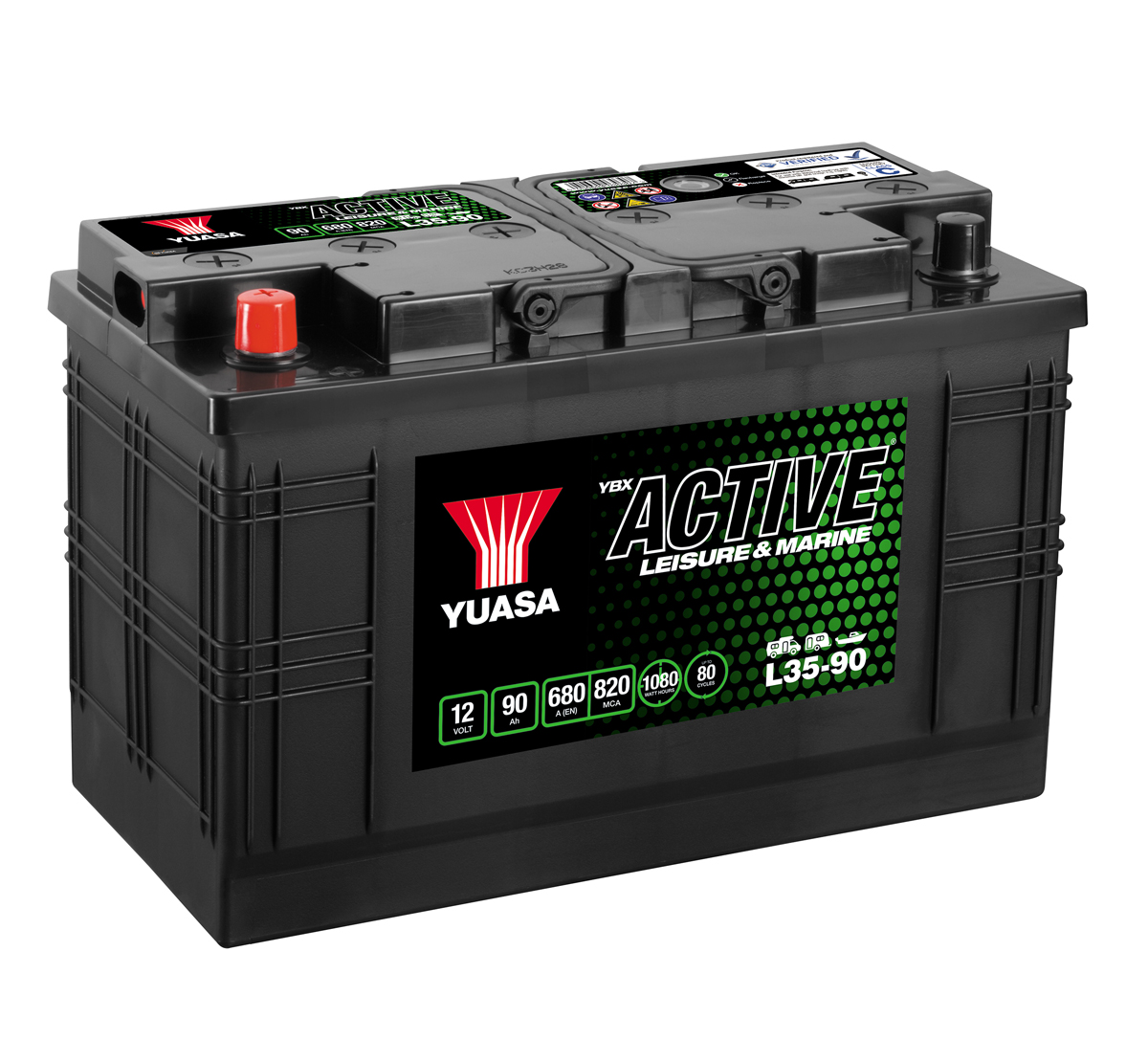 Yuasa YBX Active L35-90 Leisure Battery
