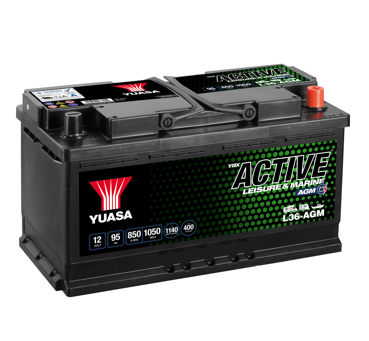 Yuasa YBX Active L36-AGM Leisure Battery