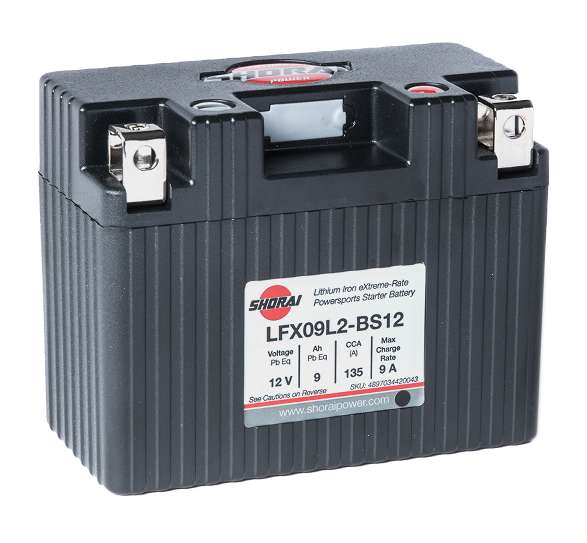 Shorai LFX09L2-BS12 12V 9Ah Lithium Battery