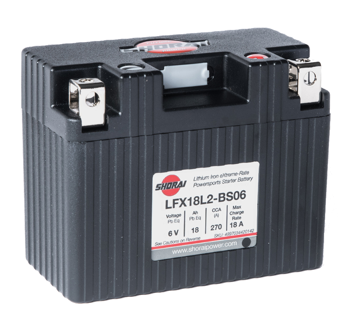 Shorai LFX18L2-BS06 Lithium 6V Battery