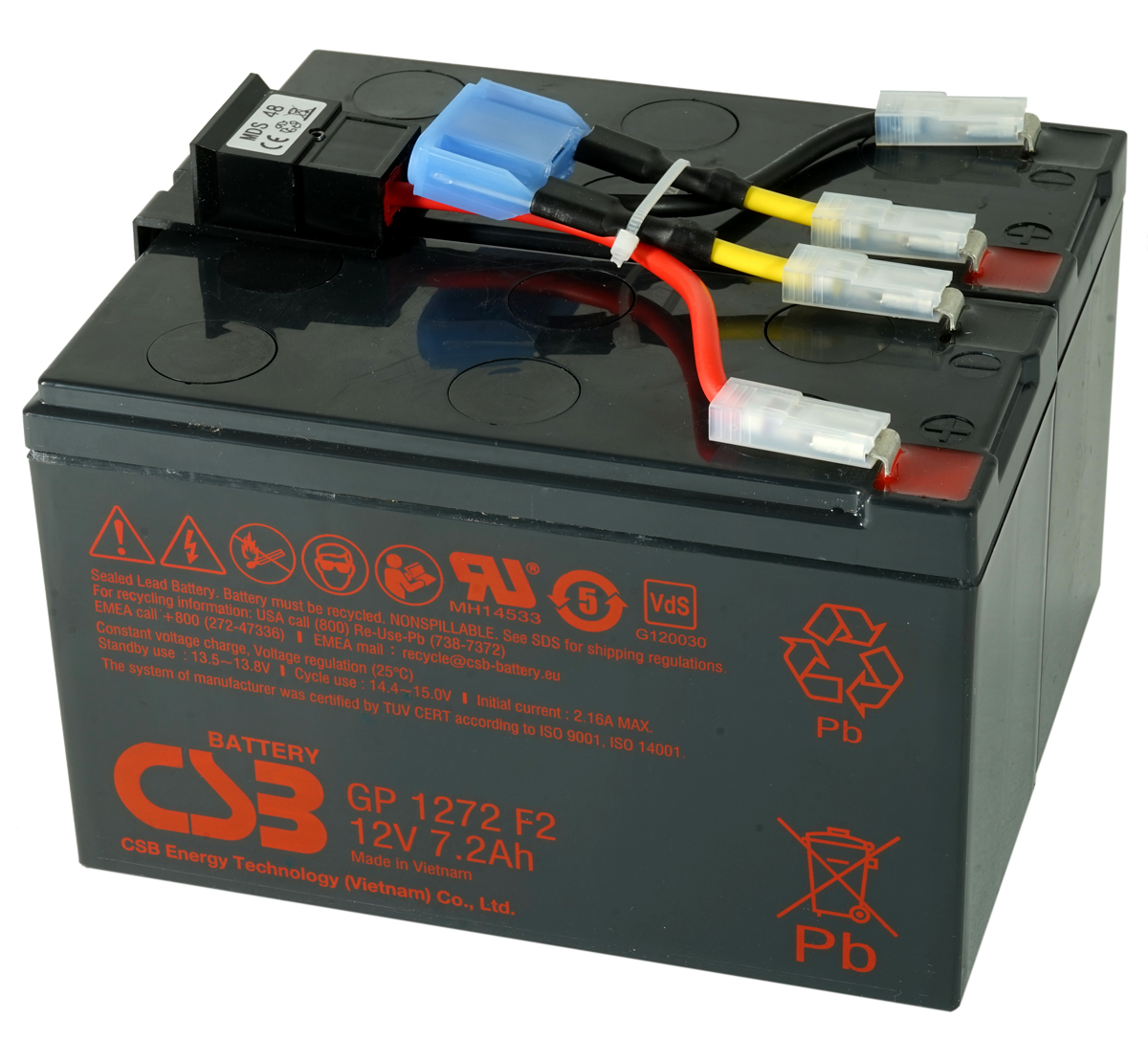 MDS48 UPS Battery Kit - Replaces APC RBC48