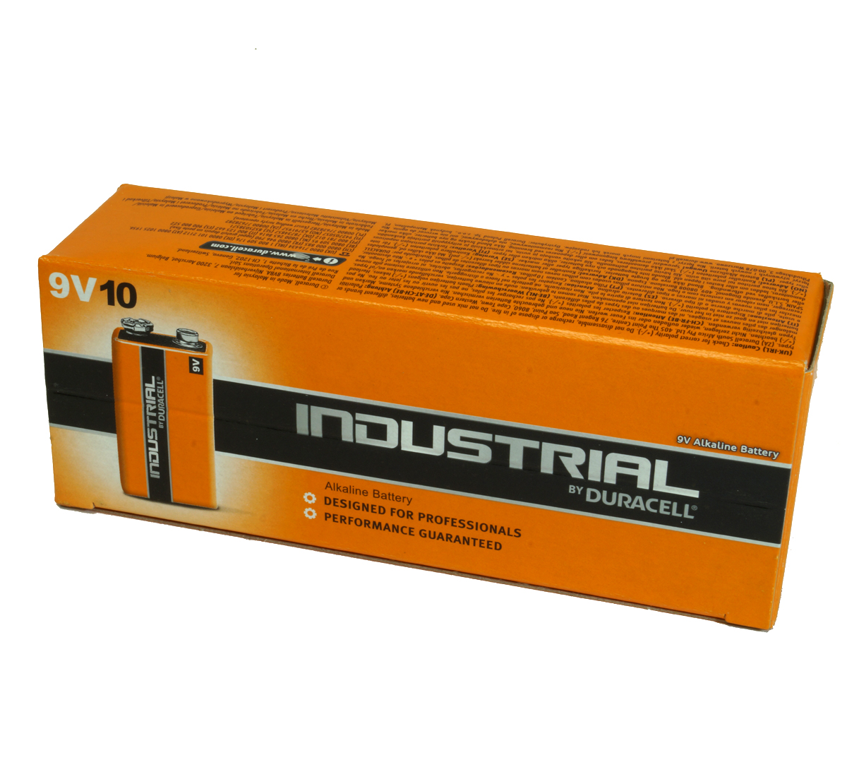 Duracell Industrial MN1604 9v PP3 Box 10 Alkaline Battery | MDS Battery