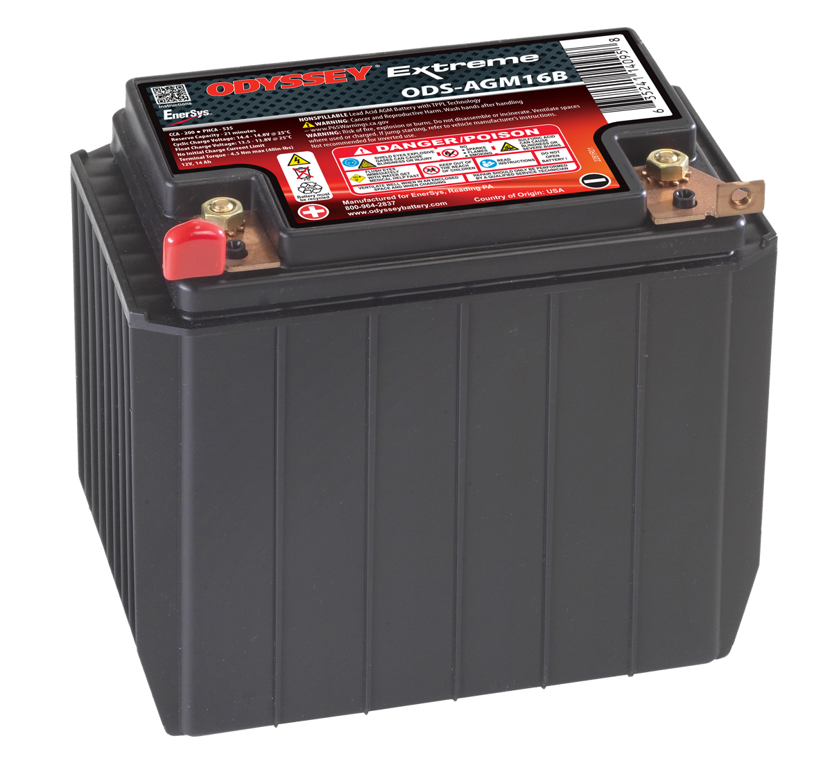 Odyssey ODS-AGM16B PC535 Extreme Racing 18 Battery