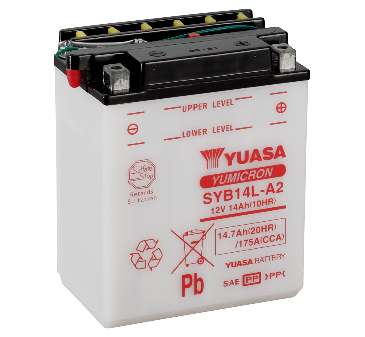Yuasa SYB14L-A2 12V Motorcycle Battery