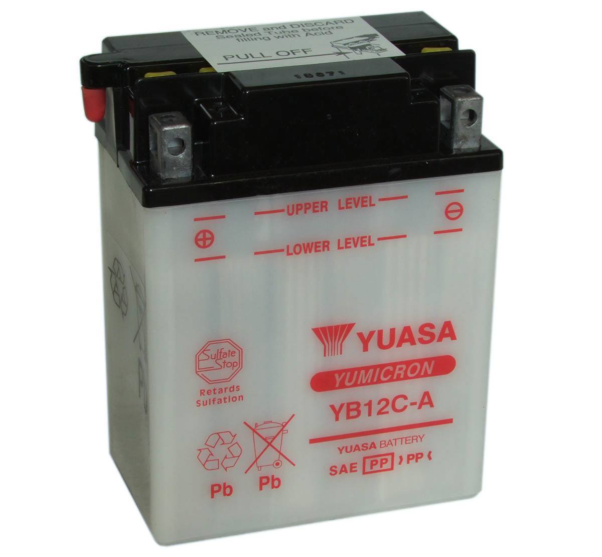 Yuasa YB12C-A 12V Motorcycle Battery Inc Free Delivery | MDS Battery