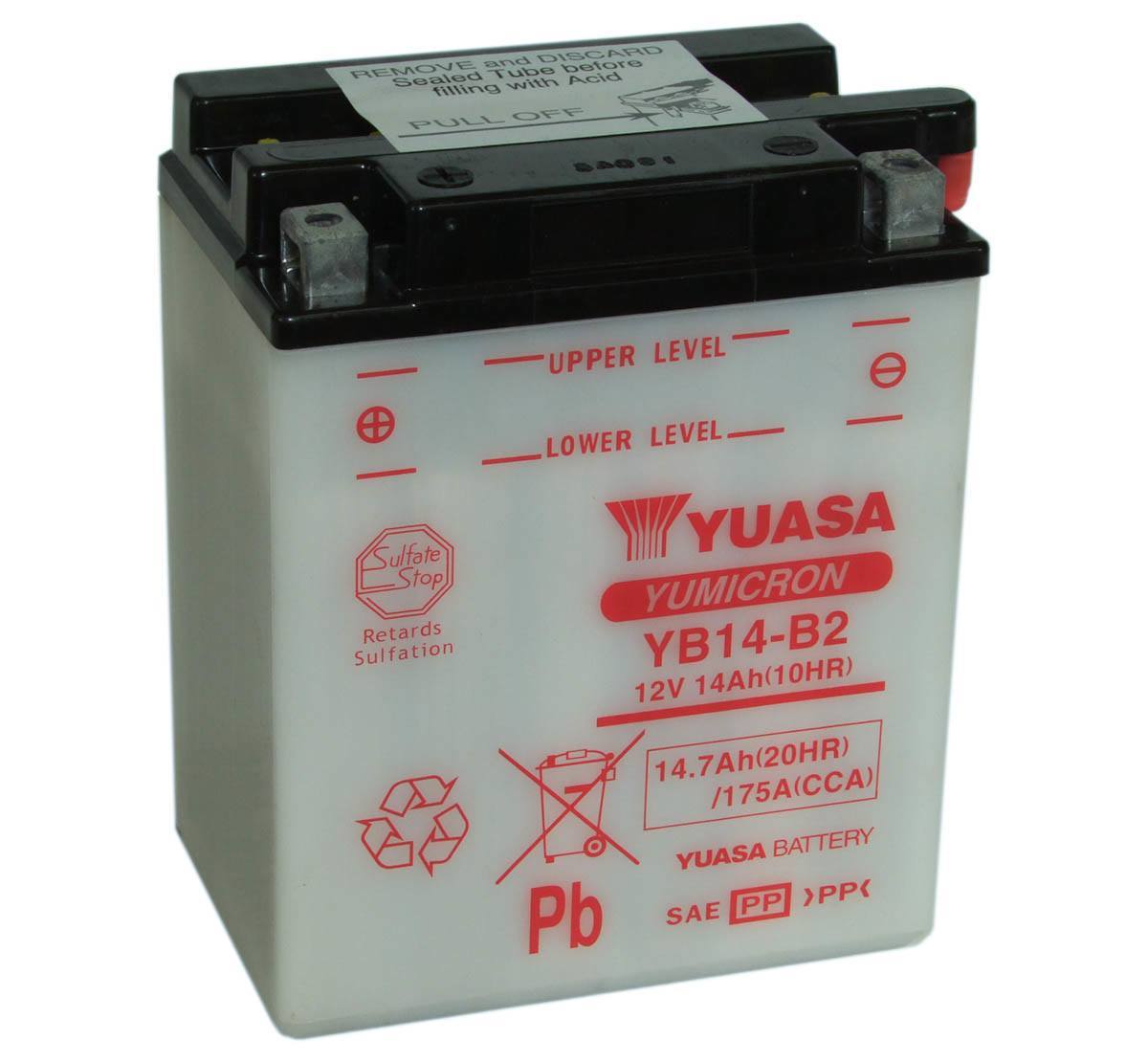 Yuasa YB14-B2 12V Motorbike Battery