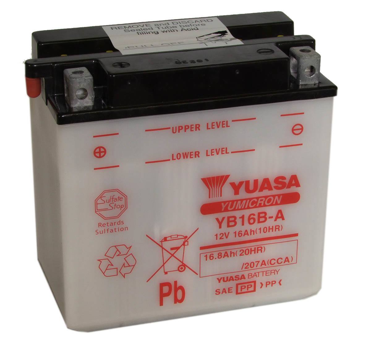 Yuasa YB16B-A 12V Motorbike Battery