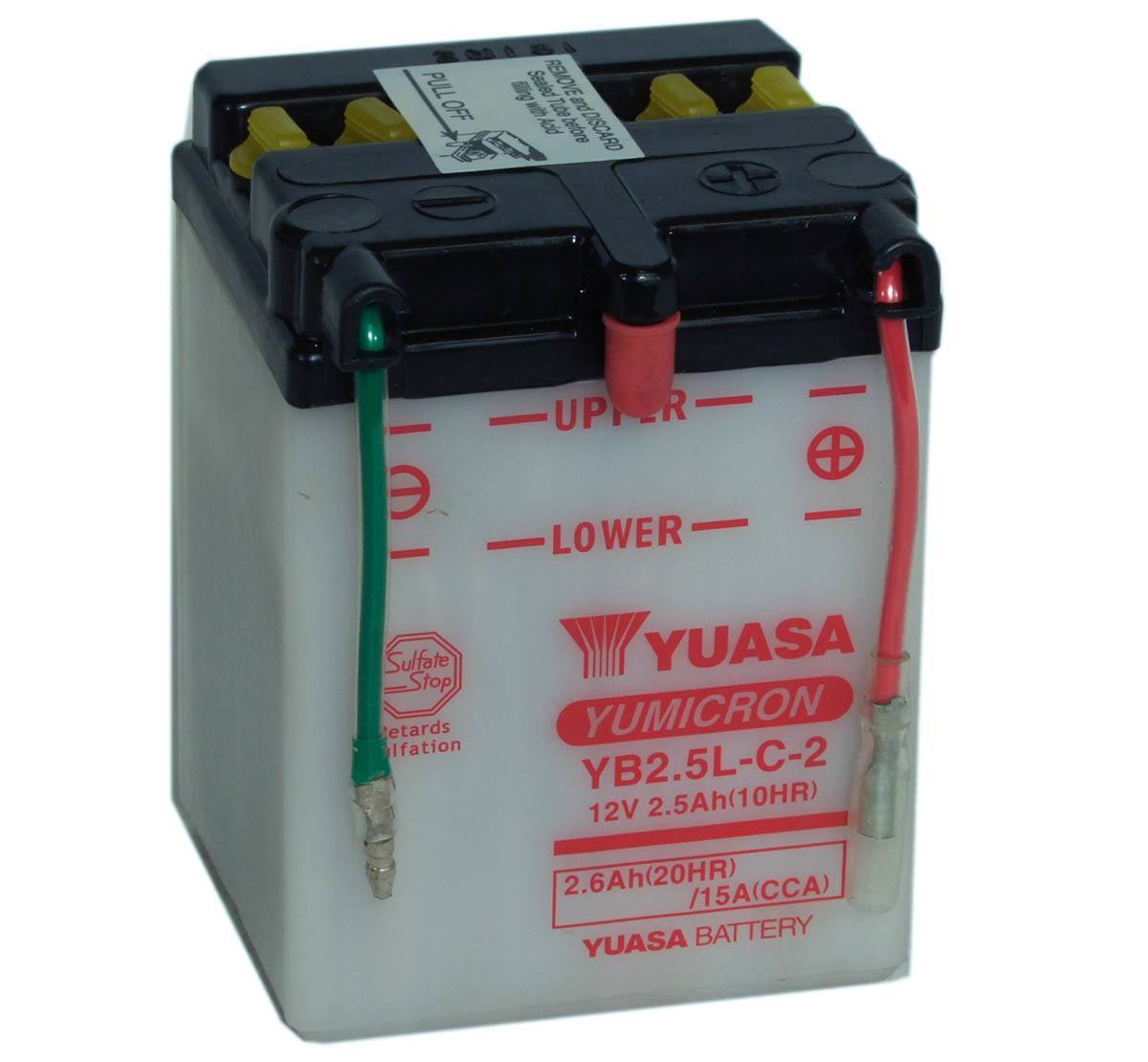 Yuasa YB2.5L-C-2 12V Motorcycle Battery