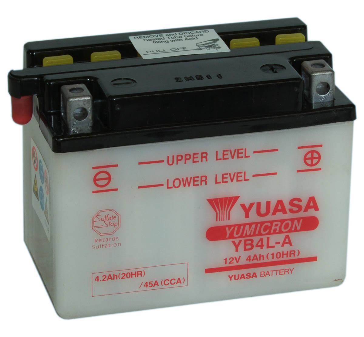 Yuasa Yumicron YB4L-A 12V Motorcycle Battery